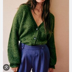 #ISO Sezane Mia Cardigan in Perfect Green size XS or S only